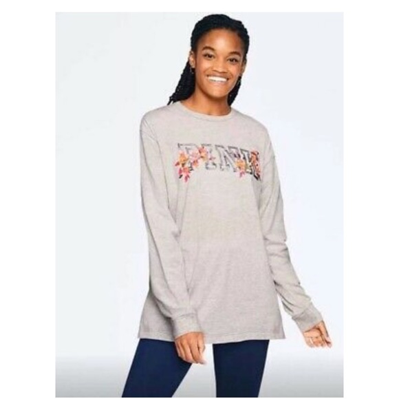 ❤️Pink floral long sleeve tee❤️ - Picture 1 of 4